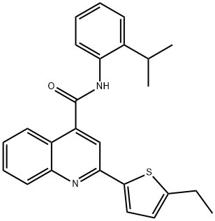 2-(5-ethyl-2-thienyl)-N-(2-isopropylphenyl)-4-quinolinecarboxamide Struktur
