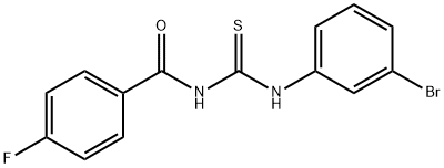 N-(3-bromophenyl)-N'-(4-fluorobenzoyl)thiourea Struktur
