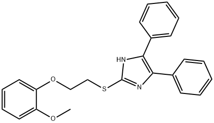 2-{[2-(2-methoxyphenoxy)ethyl]sulfanyl}-4,5-diphenyl-1H-imidazole Struktur