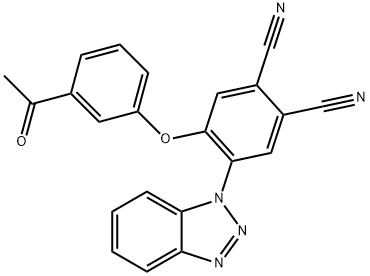 4-(3-acetylphenoxy)-5-(1H-1,2,3-benzotriazol-1-yl)phthalonitrile Struktur