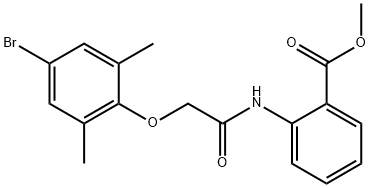 methyl 2-{[(4-bromo-2,6-dimethylphenoxy)acetyl]amino}benzoate Struktur