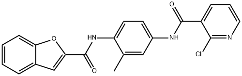 N-{4-[(1-benzofuran-2-ylcarbonyl)amino]-3-methylphenyl}-2-chloronicotinamide Struktur