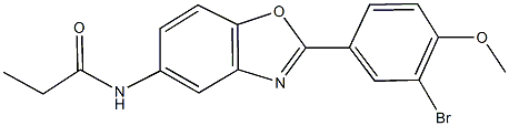 N-[2-(3-bromo-4-methoxyphenyl)-1,3-benzoxazol-5-yl]propanamide Struktur