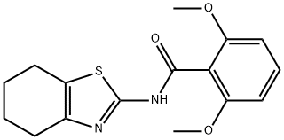 2,6-dimethoxy-N-(4,5,6,7-tetrahydro-1,3-benzothiazol-2-yl)benzamide Struktur