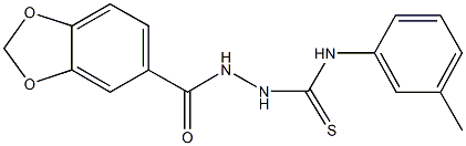 2-(1,3-benzodioxol-5-ylcarbonyl)-N-(3-methylphenyl)hydrazinecarbothioamide Struktur