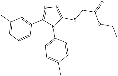 ethyl {[5-(3-methylphenyl)-4-(4-methylphenyl)-4H-1,2,4-triazol-3-yl]sulfanyl}acetate Struktur