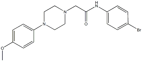 N-(4-bromophenyl)-2-[4-(4-methoxyphenyl)-1-piperazinyl]acetamide Struktur