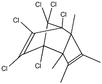 1,6,7,8,9,9-hexachloro-2,3,4,5-tetramethyltricyclo[4.2.1.0~2,5~]nona-3,7-diene Struktur