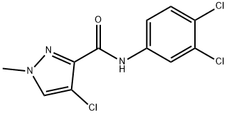 4-chloro-N-(3,4-dichlorophenyl)-1-methyl-1H-pyrazole-3-carboxamide Struktur