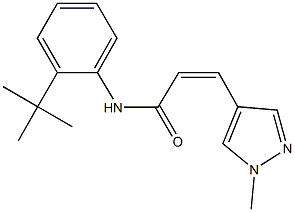 N-(2-tert-butylphenyl)-3-(1-methyl-1H-pyrazol-4-yl)acrylamide Structure