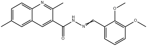 N'-(2,3-dimethoxybenzylidene)-2,6-dimethyl-3-quinolinecarbohydrazide Struktur