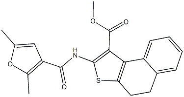 methyl 2-[(2,5-dimethyl-3-furoyl)amino]-4,5-dihydronaphtho[2,1-b]thiophene-1-carboxylate Struktur