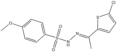 N'-[1-(5-chloro-2-thienyl)ethylidene]-4-methoxybenzenesulfonohydrazide Struktur