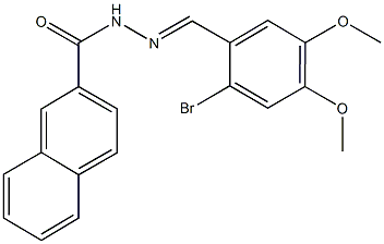 N'-(2-bromo-4,5-dimethoxybenzylidene)-2-naphthohydrazide Struktur