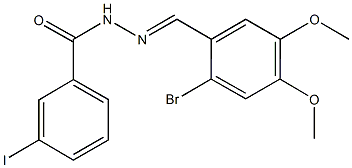 N'-(2-bromo-4,5-dimethoxybenzylidene)-3-iodobenzohydrazide Struktur