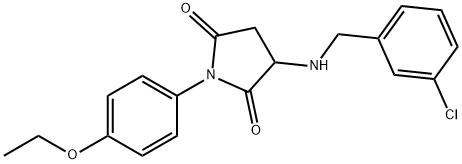 3-[(3-chlorobenzyl)amino]-1-(4-ethoxyphenyl)-2,5-pyrrolidinedione Struktur