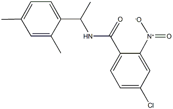 4-chloro-N-[1-(2,4-dimethylphenyl)ethyl]-2-nitrobenzamide Struktur