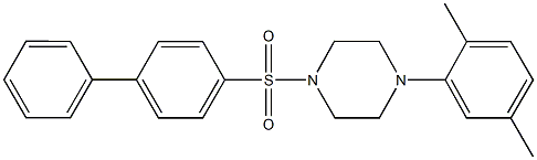 1-([1,1'-biphenyl]-4-ylsulfonyl)-4-(2,5-dimethylphenyl)piperazine Structure
