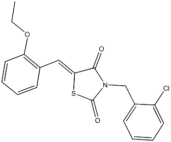 3-(2-chlorobenzyl)-5-(2-ethoxybenzylidene)-1,3-thiazolidine-2,4-dione Struktur
