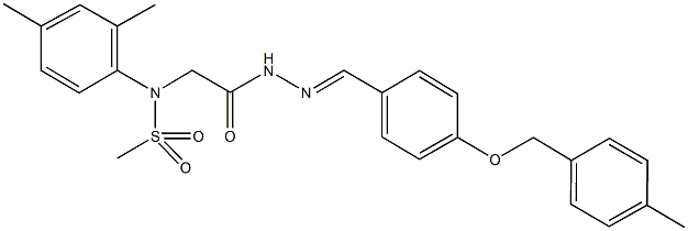 N-(2,4-dimethylphenyl)-N-[2-(2-{4-[(4-methylbenzyl)oxy]benzylidene}hydrazino)-2-oxoethyl]methanesulfonamide Struktur