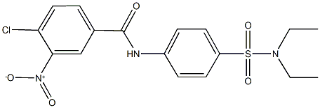4-chloro-N-{4-[(diethylamino)sulfonyl]phenyl}-3-nitrobenzamide Struktur
