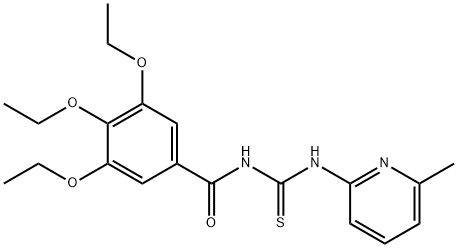 N-(6-methyl-2-pyridinyl)-N'-(3,4,5-triethoxybenzoyl)thiourea Struktur