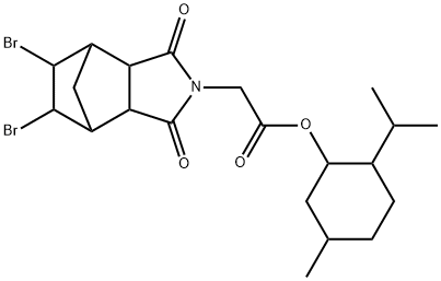2-isopropyl-5-methylcyclohexyl (8,9-dibromo-3,5-dioxo-4-azatricyclo[5.2.1.0~2,6~]dec-4-yl)acetate Struktur