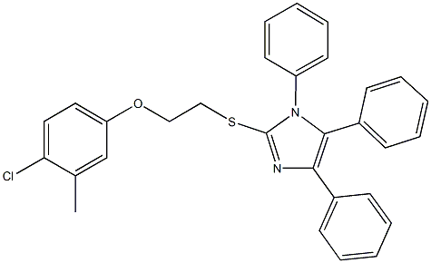 4-chloro-3-methylphenyl 2-[(1,4,5-triphenyl-1H-imidazol-2-yl)sulfanyl]ethyl ether Struktur