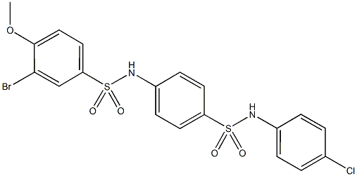 3-bromo-N-{4-[(4-chloroanilino)sulfonyl]phenyl}-4-methoxybenzenesulfonamide Struktur