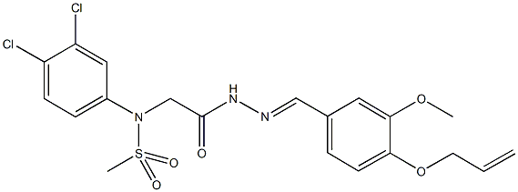 N-(2-{2-[4-(allyloxy)-3-methoxybenzylidene]hydrazino}-2-oxoethyl)-N-(3,4-dichlorophenyl)methanesulfonamide Struktur