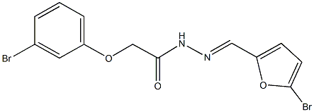 N'-[(5-bromo-2-furyl)methylene]-2-(3-bromophenoxy)acetohydrazide Struktur