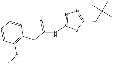 2-(2-methoxyphenyl)-N-(5-neopentyl-1,3,4-thiadiazol-2-yl)acetamide Struktur