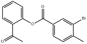 2-acetylphenyl 3-bromo-4-methylbenzoate Struktur