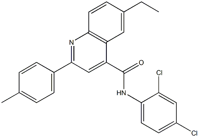 N-(2,4-dichlorophenyl)-6-ethyl-2-(4-methylphenyl)-4-quinolinecarboxamide Structure