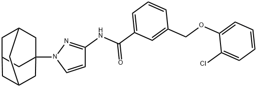 N-[1-(1-adamantyl)-1H-pyrazol-3-yl]-3-[(2-chlorophenoxy)methyl]benzamide Struktur