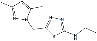 N-{5-[(3,5-dimethyl-1H-pyrazol-1-yl)methyl]-1,3,4-thiadiazol-2-yl}-N-ethylamine Struktur