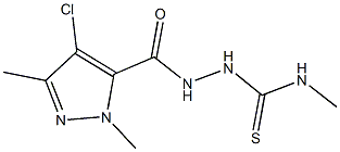2-[(4-chloro-1,3-dimethyl-1H-pyrazol-5-yl)carbonyl]-N-methylhydrazinecarbothioamide Struktur