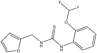N-[2-(difluoromethoxy)phenyl]-N'-(2-furylmethyl)thiourea Struktur