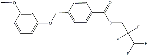 2,2,3,3-tetrafluoropropyl 4-[(3-methoxyphenoxy)methyl]benzoate Struktur