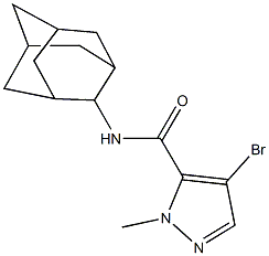 N-(2-adamantyl)-4-bromo-1-methyl-1H-pyrazole-5-carboxamide Struktur