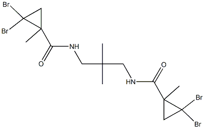 2,2-dibromo-N-(3-{[(2,2-dibromo-1-methylcyclopropyl)carbonyl]amino}-2,2-dimethylpropyl)-1-methylcyclopropanecarboxamide Struktur