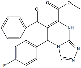 methyl 6-benzoyl-7-(4-fluorophenyl)-4,7-dihydrotetraazolo[1,5-a]pyrimidine-5-carboxylate Struktur