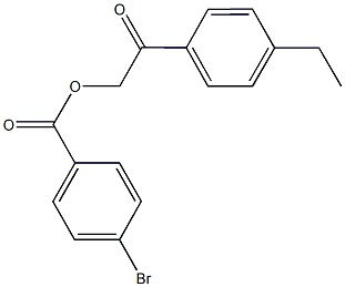2-(4-ethylphenyl)-2-oxoethyl 4-bromobenzoate Struktur