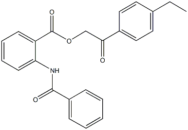 2-(4-ethylphenyl)-2-oxoethyl 2-(benzoylamino)benzoate Struktur