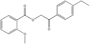 2-(4-ethylphenyl)-2-oxoethyl 2-methoxybenzoate Struktur
