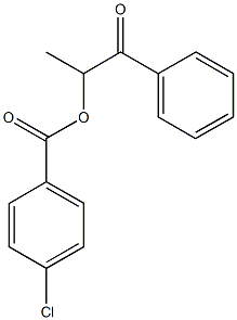 1-methyl-2-oxo-2-phenylethyl 4-chlorobenzoate Struktur