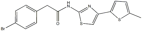2-(4-bromophenyl)-N-[4-(5-methyl-2-thienyl)-1,3-thiazol-2-yl]acetamide Struktur
