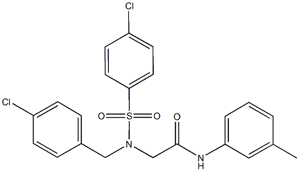 2-{(4-chlorobenzyl)[(4-chlorophenyl)sulfonyl]amino}-N-(3-methylphenyl)acetamide Struktur