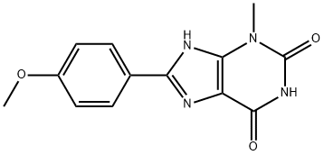 8-(4-methoxyphenyl)-3-methyl-3,7-dihydro-1H-purine-2,6-dione Struktur