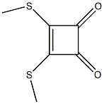 3,4-bis(methylsulfanyl)-3-cyclobutene-1,2-dione Struktur